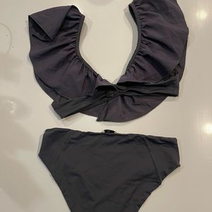 Gray 2 piece zara swim suit
